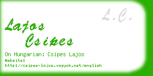 lajos csipes business card